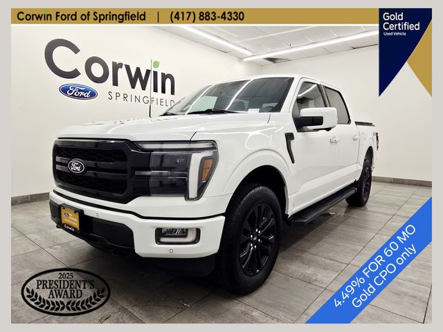 Oxford White 2024 Ford F-150 Lariat SuperCrew 4WD Pickup Truck Four-Wheel Drive Automatic