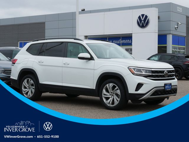 Pure White 2021 Volkswagen Atlas V6 SE 4Motion with Technology SUV / Crossover All-Wheel Drive 8-Speed Automatic