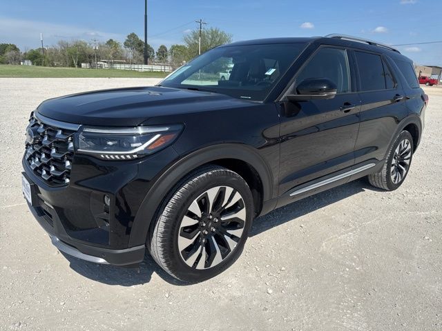 Agate Black Metallic 2025 Ford Explorer Platinum AWD SUV / Crossover All-Wheel Drive Automatic