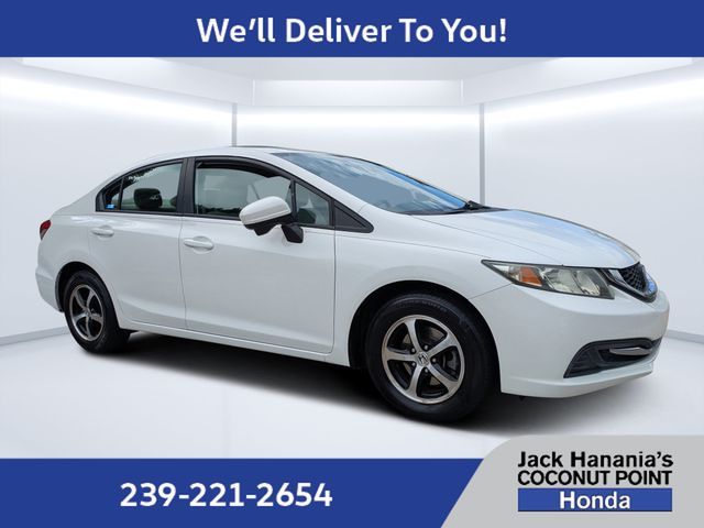 Taffeta White 2015 Honda Civic Sedan Front-Wheel Drive Continuously Variable Transmission