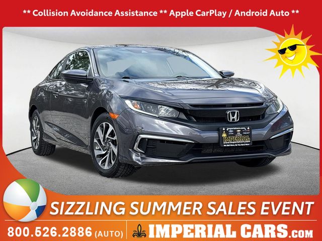 Gray 2019 Honda Civic Coupe Coupe Front-Wheel Drive Continuously Variable Transmission