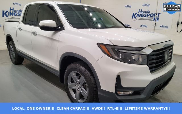 White 2023 Honda Ridgeline RTL-E AWD Pickup Truck All-Wheel Drive 9-Speed Automatic