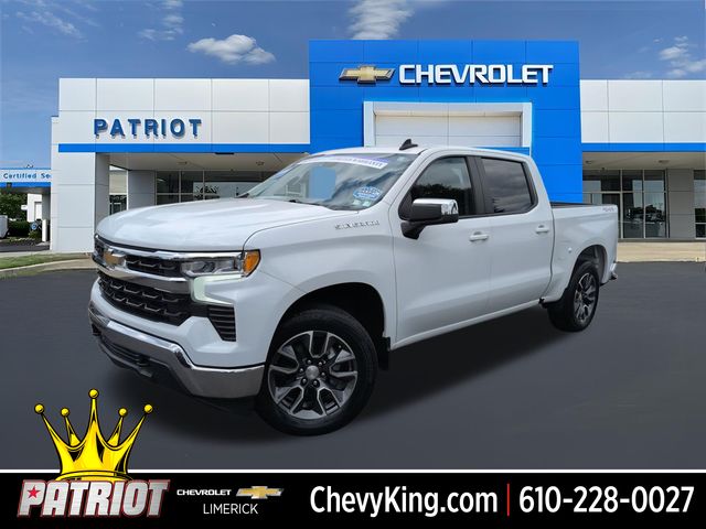Summit White 2023 Chevrolet Silverado 1500 LT Crew Cab 4WD Pickup Truck Four-Wheel Drive 8-Speed Automatic