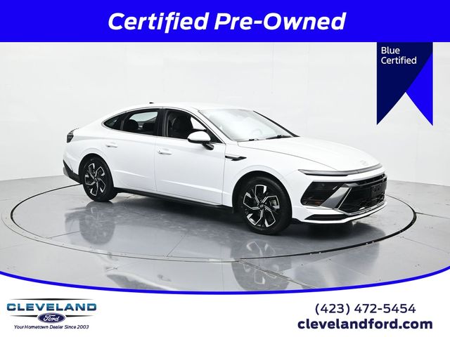 Serenity White 2024 Hyundai Sonata Sedan Front-Wheel Drive 8-Speed Automatic