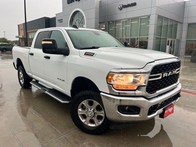 Bright White Clearcoat 2024 RAM 2500 Big Horn Crew Cab 4WD Pickup Truck Four-Wheel Drive 8-Speed Automatic