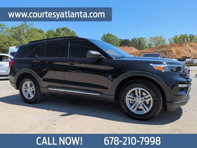 Black Metallic 2023 Ford Explorer XLT AWD SUV / Crossover All-Wheel Drive Automatic