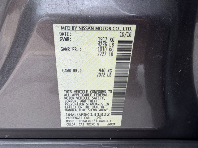 2017 Nissan Altima 2.5 SV Brown at Cook Ford