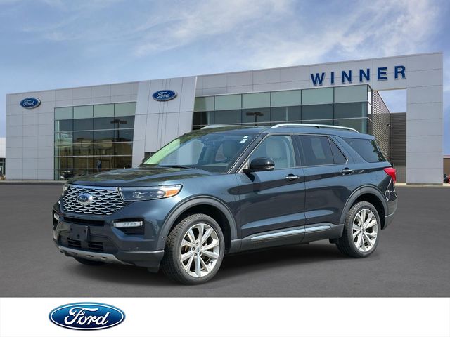 Blue Metallic 2022 Ford Explorer SUV / Crossover All-Wheel Drive Automatic