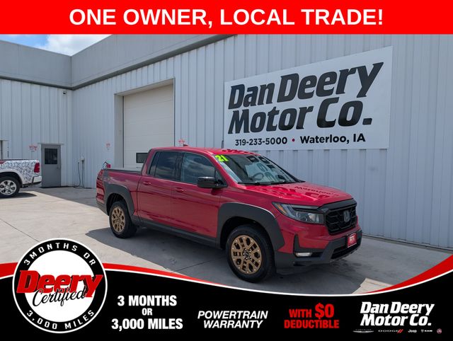 Radiant Red Metallic II 2021 Honda Ridgeline Sport AWD Pickup Truck All-Wheel Drive 9-Speed Automatic