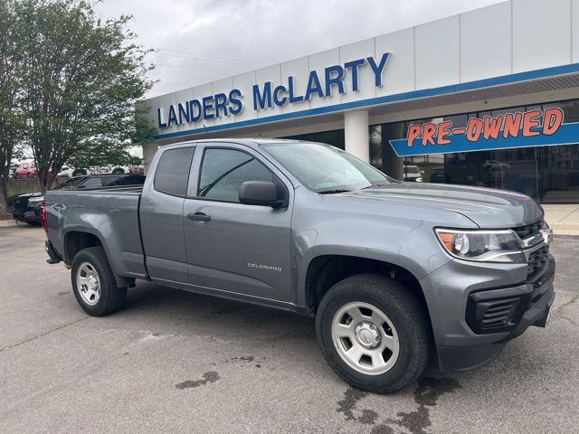 Gray (Satin Steel Metallic) 2022 Chevrolet Colorado Work Truck Extended Cab RWD Pickup Truck 4X2 6-Speed Automatic