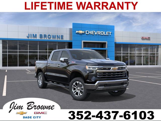 Black 2026 Chevrolet Silverado 1500 LTZ Crew Cab 4WD Pickup Truck Four-Wheel Drive Automatic
