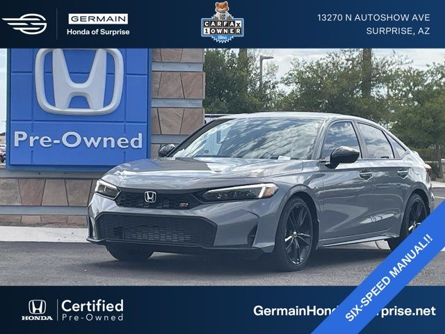 Urban Gray Pearl 2025 Honda Civic Sedan 6-Speed Manual