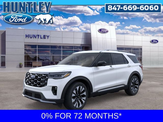 Star White Metallic Tri-Coat 2026 Ford Explorer SUV / Crossover All-Wheel Drive Automatic