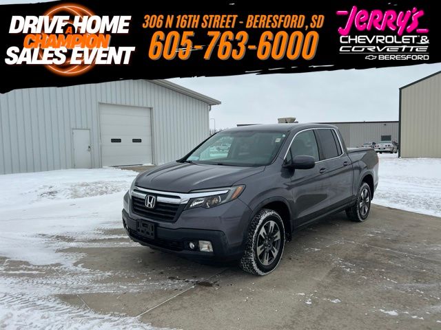 Gray 2017 Honda Ridgeline RTL-T AWD Pickup Truck All-Wheel Drive 6-Speed Automatic