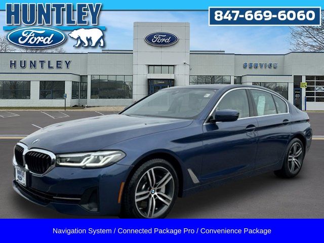 Phytonic Blue Metallic 2023 BMW 5 Series Sedan All-Wheel Drive 8-Speed Automatic