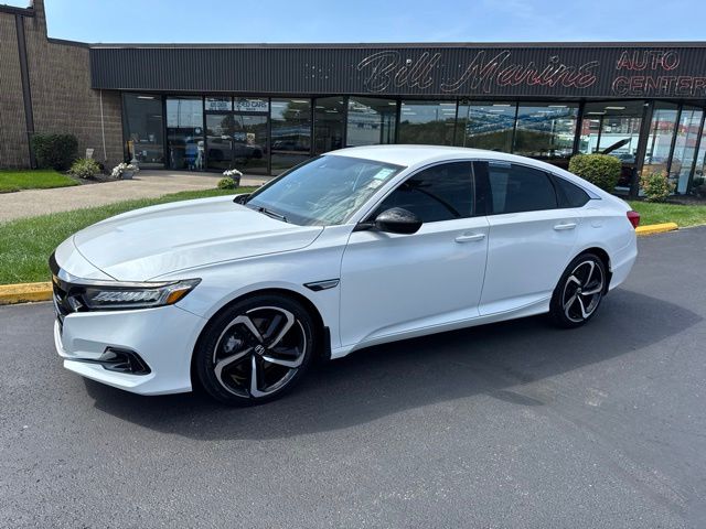 Platinum White Pearl 2022 Honda Accord Sedan Front-Wheel Drive Continuously Variable Transmission