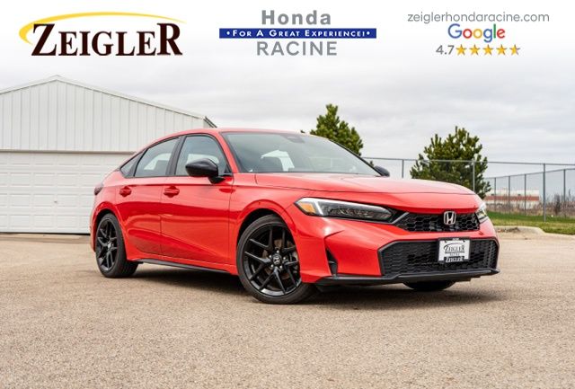 Rallye Red 2025 Honda Civic Hatchback Sport FWD Hatchback Front-Wheel Drive Continuously Variable Transmission