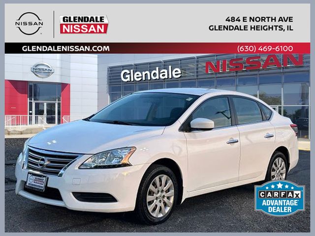White (Fresh Powder) 2015 Nissan Sentra Sedan Front-Wheel Drive Continuously Variable Transmission
