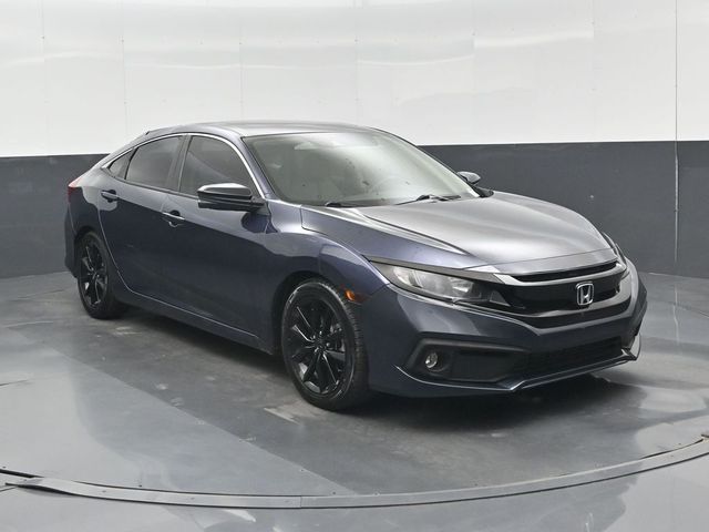 Blue 2020 Honda Civic Sedan Front-Wheel Drive Continuously Variable Transmission