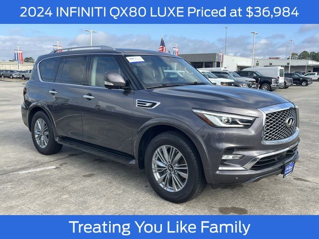 Anthracite Gray 2024 INFINITI QX80 Luxe RWD SUV / Crossover Rear-Wheel Drive 7-Speed Automatic