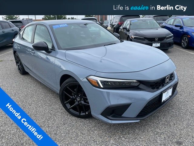 Sonic Gray Pearl 2024 Honda Civic Hatchback Hatchback Front-Wheel Drive Continuously Variable Transmission