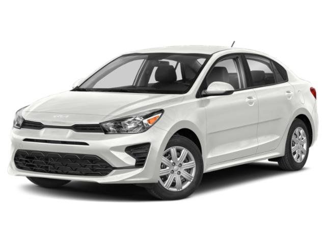 Clear White 2023 Kia Rio Sedan Front-Wheel Drive Continuously Variable Transmission