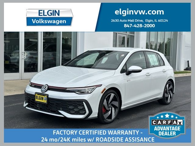 Opal White Pearl 2026 Volkswagen Golf GTI Hatchback Front-Wheel Drive 7-Speed Dual Clutch