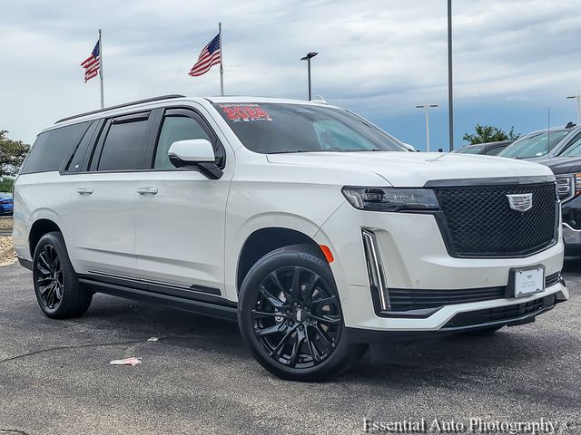 Crystal White Tricoat 2024 Cadillac Escalade ESV SUV / Crossover Four-Wheel Drive Automatic