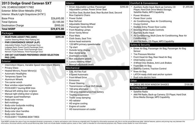 2013 Dodge Grand Caravan SXT's photo
