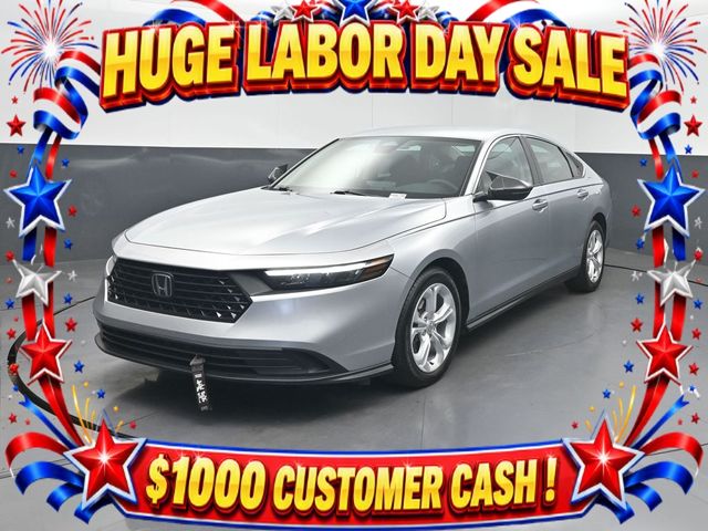 Silver 2025 Honda Accord Sedan Front-Wheel Drive Continuously Variable Transmission
