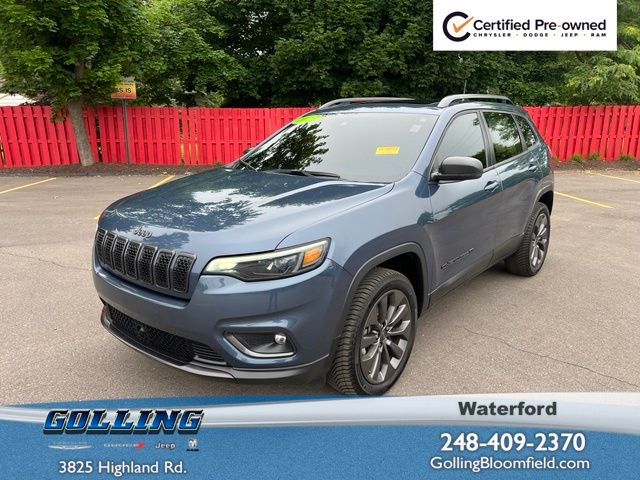 Slate Blue Pearlcoat 2021 Jeep Cherokee SUV / Crossover Four-Wheel Drive 9-Speed Automatic
