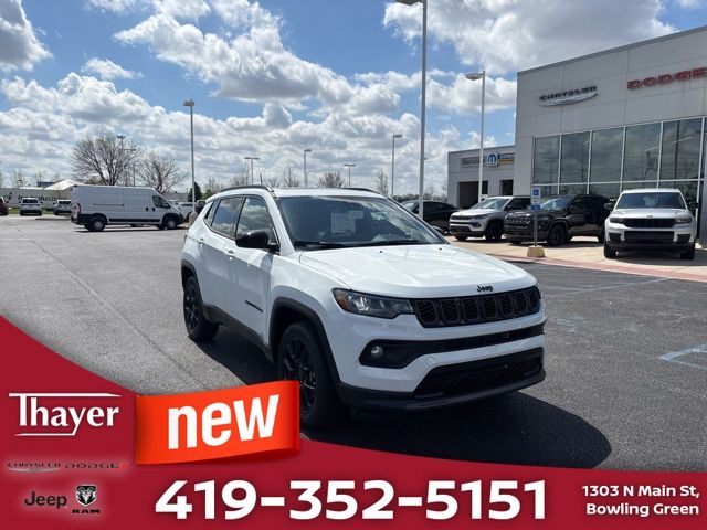 Bright White Clearcoat 2025 Jeep Compass SUV / Crossover Four-Wheel Drive 8-Speed Automatic