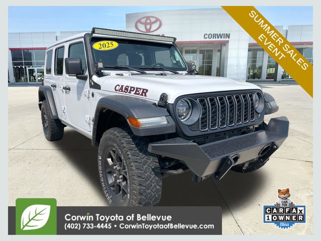 Bright White Clearcoat 2025 Jeep Wrangler SUV / Crossover Four-Wheel Drive 8-Speed Automatic
