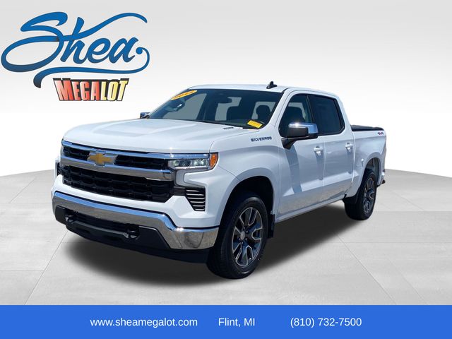 Summit White 2025 Chevrolet Silverado 1500 Pickup Truck Four-Wheel Drive 8-Speed Automatic