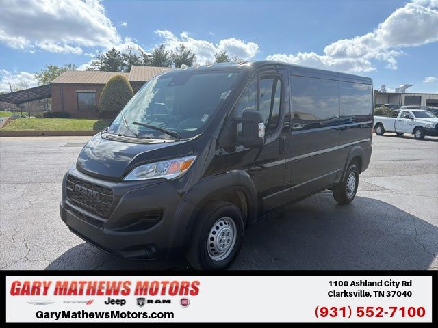 Black 2024 RAM ProMaster 2500 Tradesman 136 Low Roof Cargo Van without Passenger Seat FWD Van Front-Wheel Drive 9-Speed Automatic