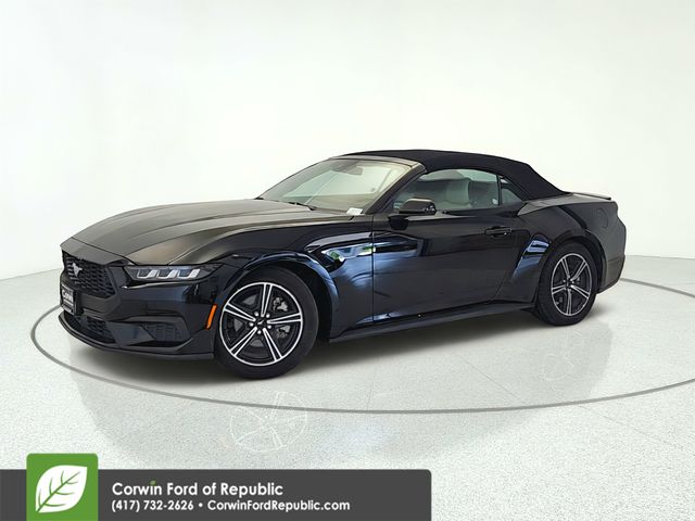 Shadow Black 2024 Ford Mustang Convertible Rear-Wheel Drive Automatic