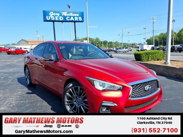 Red 2019 INFINITI Q50 Sedan All-Wheel Drive 7-Speed Automatic Overdrive