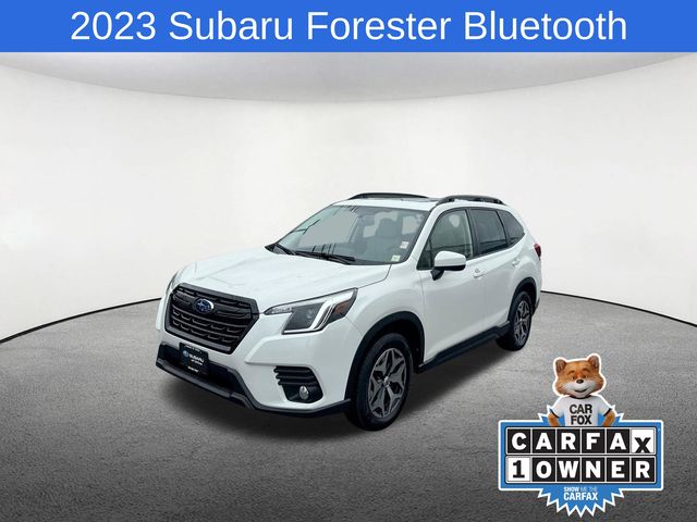 Crystal White Pearl 2023 Subaru Forester Premium Crossover AWD SUV / Crossover All-Wheel Drive Continuously Variable Transmission