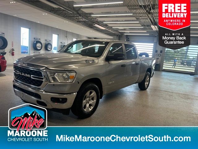 Billet Silver Metallic Clearcoat 2023 RAM 1500 Pickup Truck Four-Wheel Drive 8-Speed Automatic