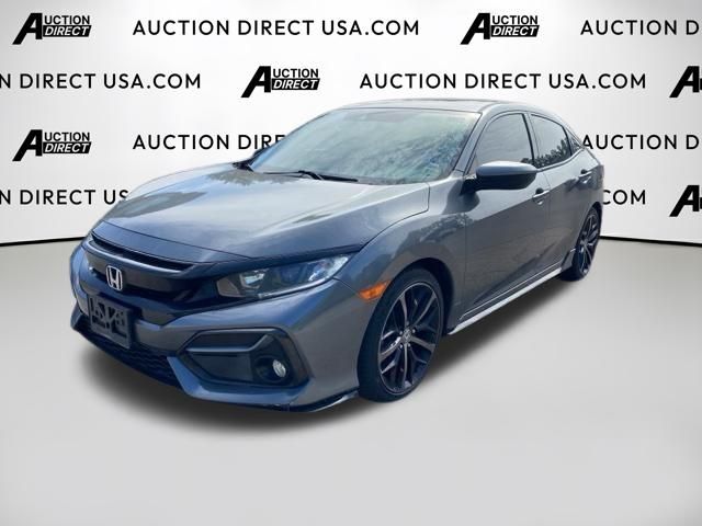 Gray 2021 Honda Civic Hatchback Sport FWD Hatchback Front-Wheel Drive Continuously Variable Transmission