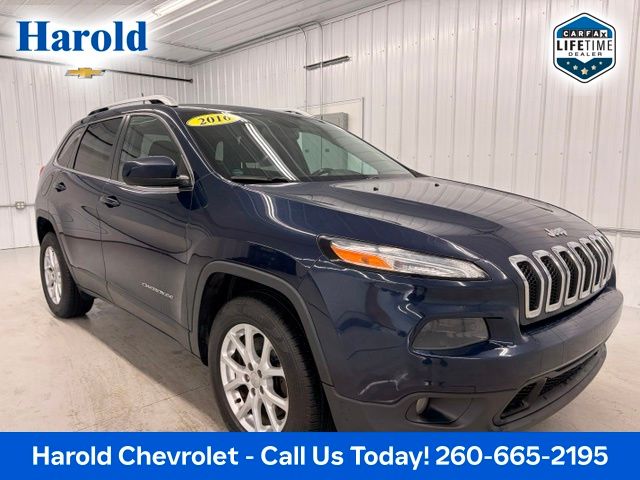 True Blue Pearlcoat 2016 Jeep Cherokee SUV / Crossover Four-Wheel Drive 9-Speed Automatic