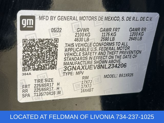Used 2022 Chevrolet Equinox For Sale in Livonia, MI