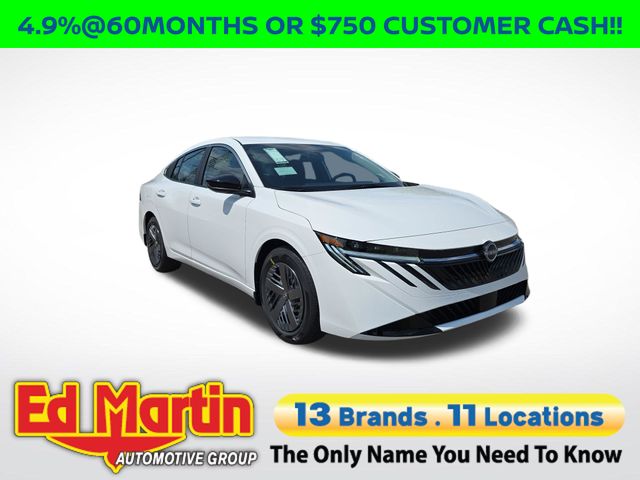 White (Fresh Powder) 2026 Nissan Sentra Sedan Front-Wheel Drive Continuously Variable Transmission