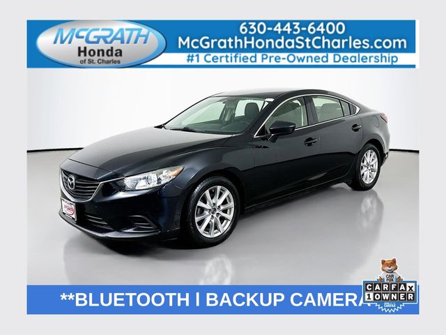 Jet Black Mica 2015 Mazda MAZDA6 i Sport Sedan Front-Wheel Drive 6-Speed Automatic
