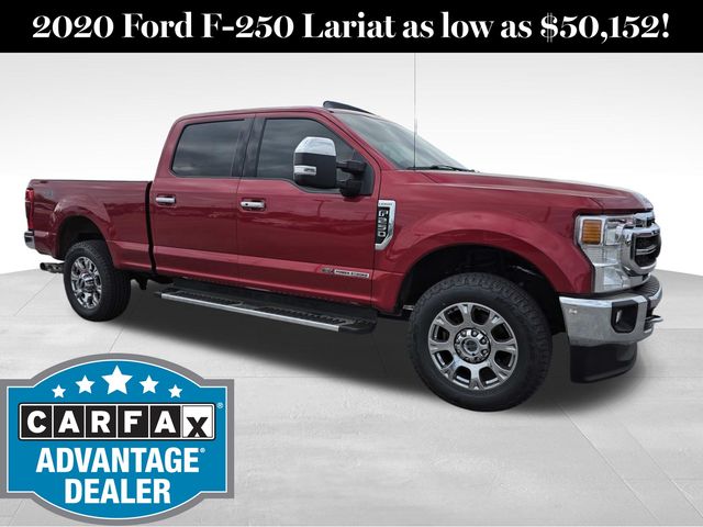Red Metallic 2020 Ford F-250 Super Duty Lariat Crew Cab 4WD Pickup Truck Four-Wheel Drive Automatic