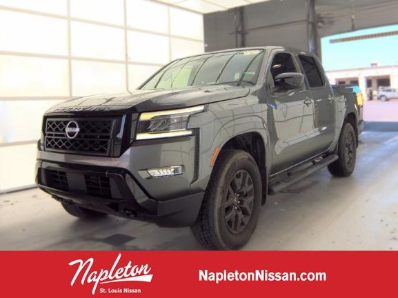 Gray (Gun Metallic) 2023 Nissan Frontier Pickup Truck Four-Wheel Drive 9-Speed Automatic