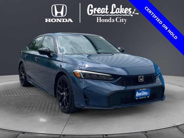 Blue Lagoon Pearl 2025 Honda Civic Hybrid Sport Sedan FWD Sedan Front-Wheel Drive Continuously Variable Transmission