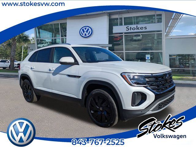 2026 Volkswagen Atlas Cross Sport 2.0T SE w/Technology White/off-white at Stokes Volkswagen