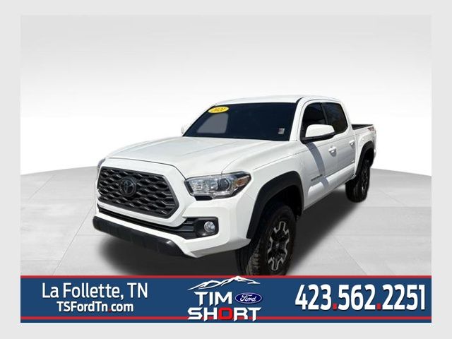 Super White 2021 Toyota Tacoma TRD Off Road Double Cab 4WD Pickup Truck Four-Wheel Drive 6-Speed Automatic