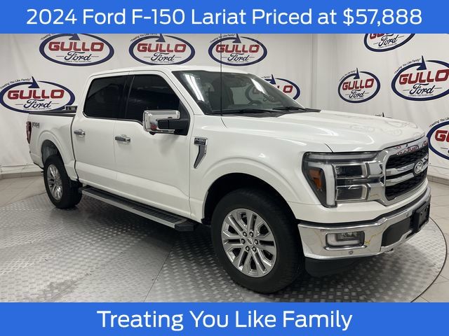 White Metallic 2024 Ford F-150 Pickup Truck Four-Wheel Drive Automatic
